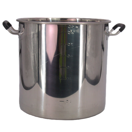Brewmaster 8.5 Gallon Brew Kettle | Stainless Steel | Two Welded Couplers | Ball Valve Included | Silicone Handle Grips | Volume Markers - Scratch & Dent
