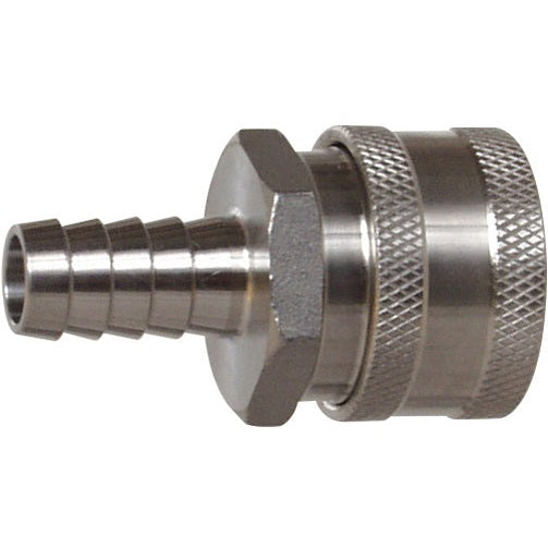 Female Stainless Steel Quick Disconnect (QD) w/ Barb
