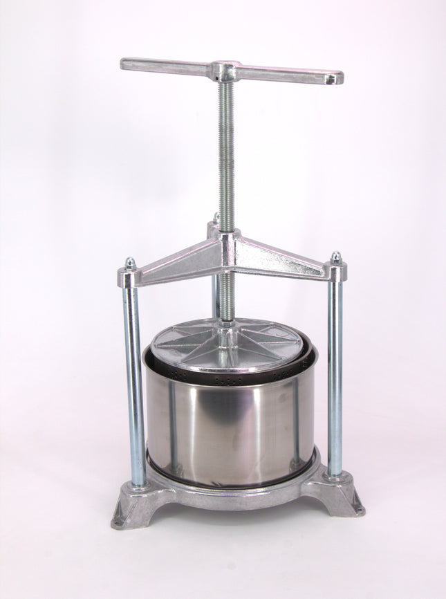 Medium Food Press | Fruit | Cheese | Butter | 14 cm x 12.7 cm | Stainless Steel Basket and Basin - Scratch & Dent