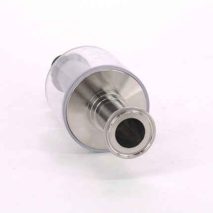 MB® Tri-Clamp Spunding Valve | 2 BAR | 15-30 PSI | 1.5" T.C. | Etched Pressure Scale | Hand Adjustable | Polycarbonate Liquid Cylinder | Stainless Steel - Used