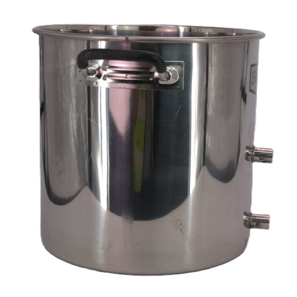 Brewmaster 8.5 Gallon Brew Kettle | Stainless Steel | Two Welded Couplers | Ball Valve Included | Silicone Handle Grips | Volume Markers - Scratch & Dent